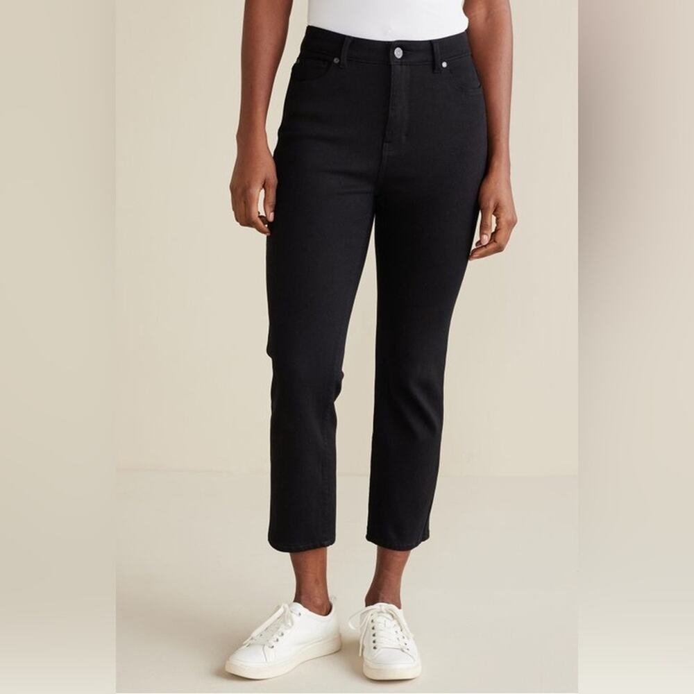 Soft Surroundings 🆕 NWT Black Skinny Jeans Legging Crop Size XL 18